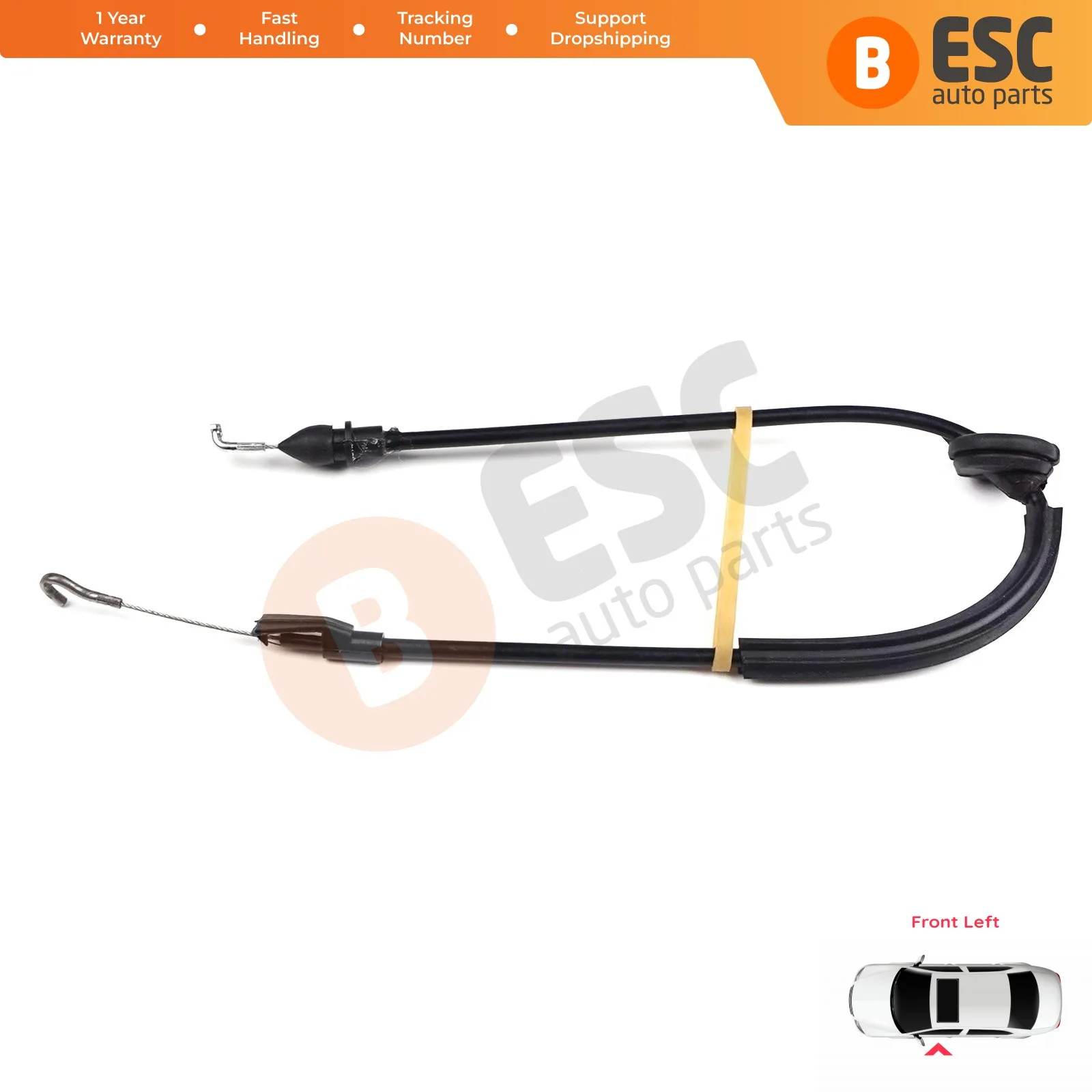 

ESC Auto Parts EDP67 Inner Door Release Locking Latch Bowden Cable Front Left Door 2K0837113B For VW Caddy Touran MK1