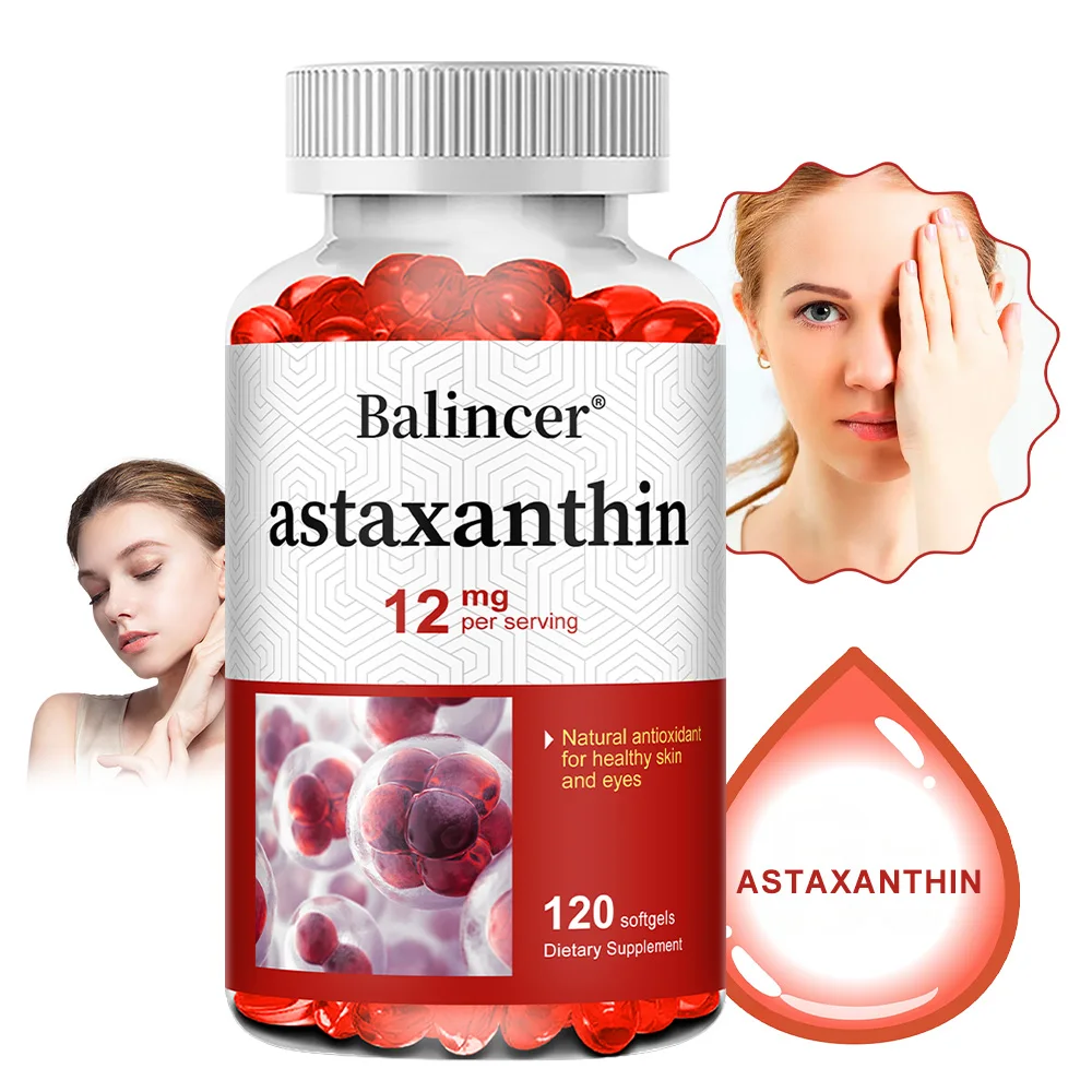 

Astaxanthin - Supports Eye, Skin Health, Antioxidant, Suitable for Dietary Support of Joints, Brain, Immune System and Heart