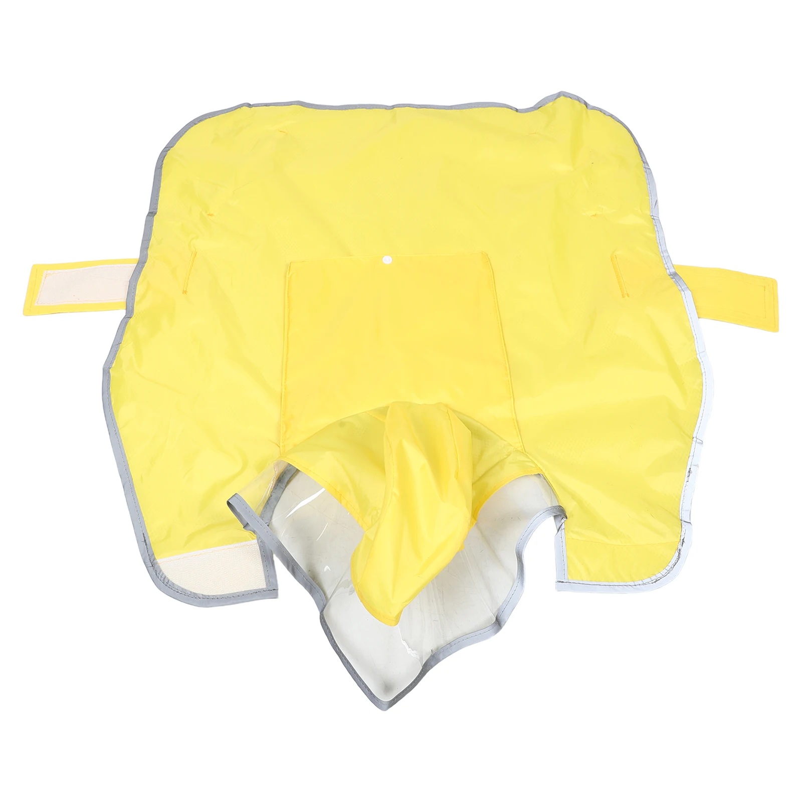 

Yellow Adjustable Waterproof Dog Raincoat with Reflective Strip Hooded Design for Medium Large Pets Rain Poncho with Leash Hole