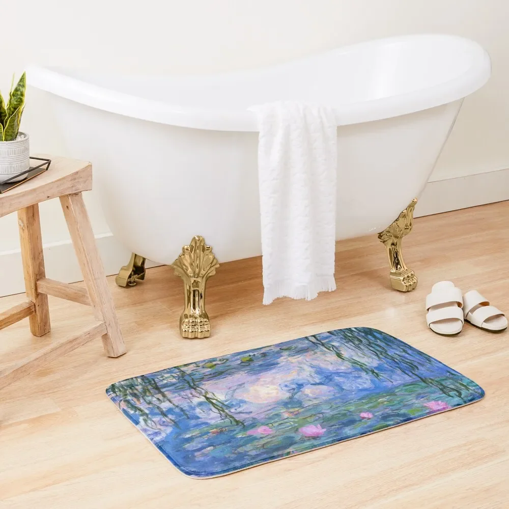 

Water Lilies Monet Bath Mat Non Slip Carpet Bathroom Rug Mat