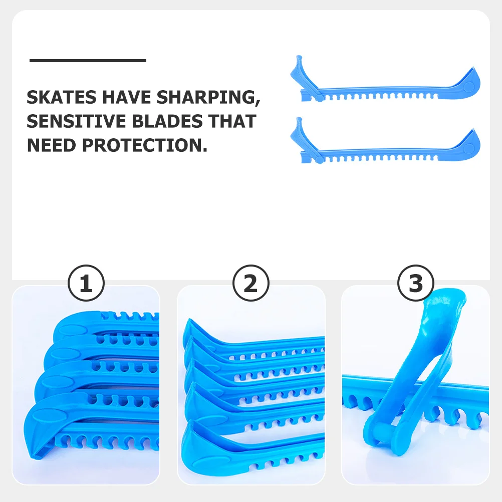 1 ペアアイススケートガードスケートブレードプロテクター耐摩耗性スケートシューズカバースケートガード耐摩耗性ブレードカバー