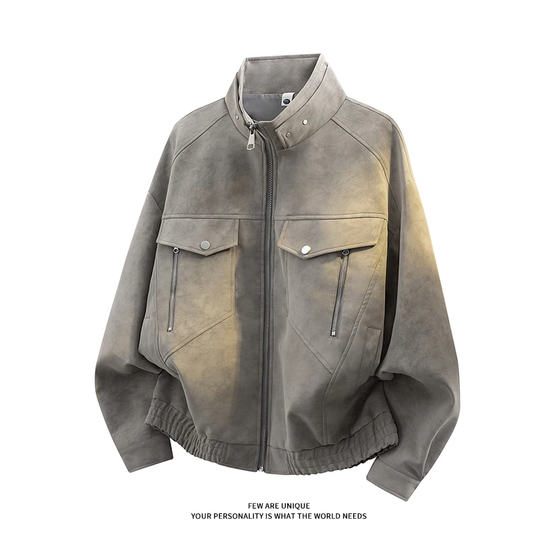 

Oversize Jackets Brand Fashion Men's Jacket Casual Jacket Windproof Black Bomber Coats Solid Color Jacket Men Clothing Coat