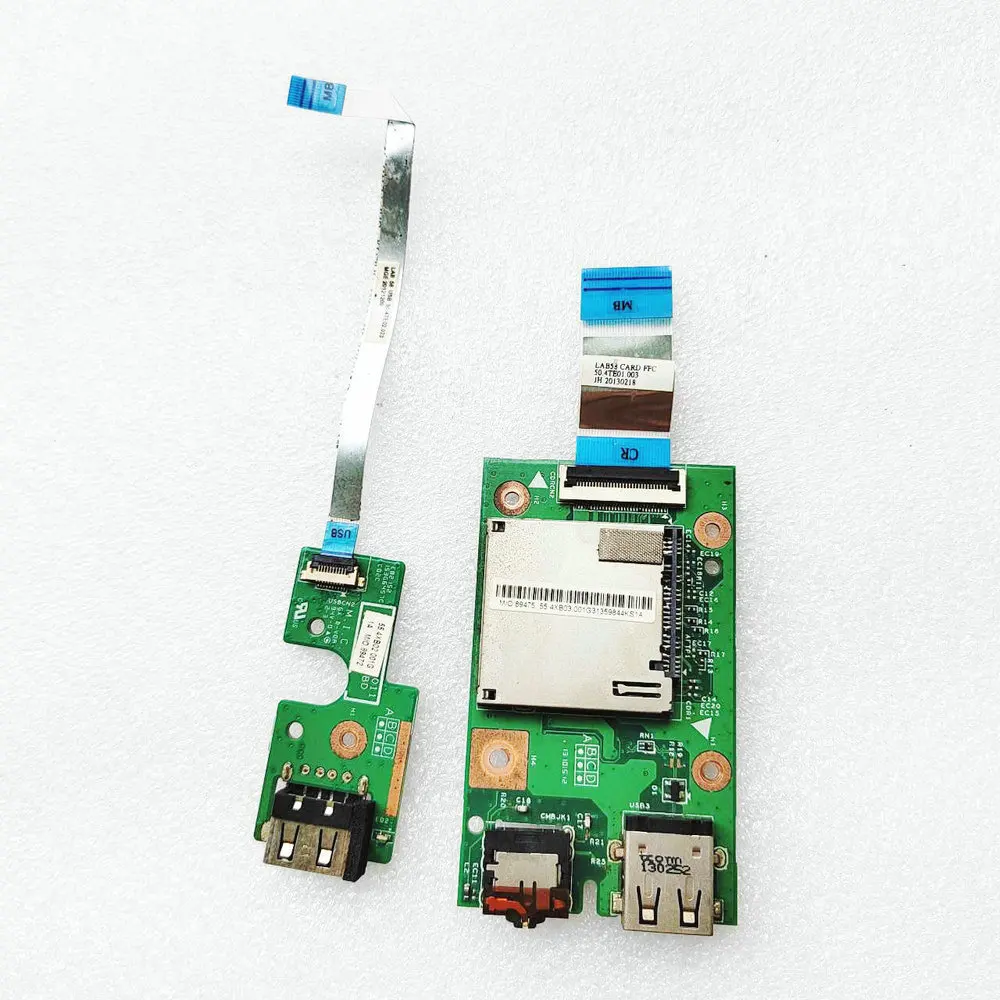 11863-1 For Lenovo IdeaPad B590 M590 B580 V580C V580 laptop Card reader audio headset USB board 48.4TE08.011 48.4TE10.011