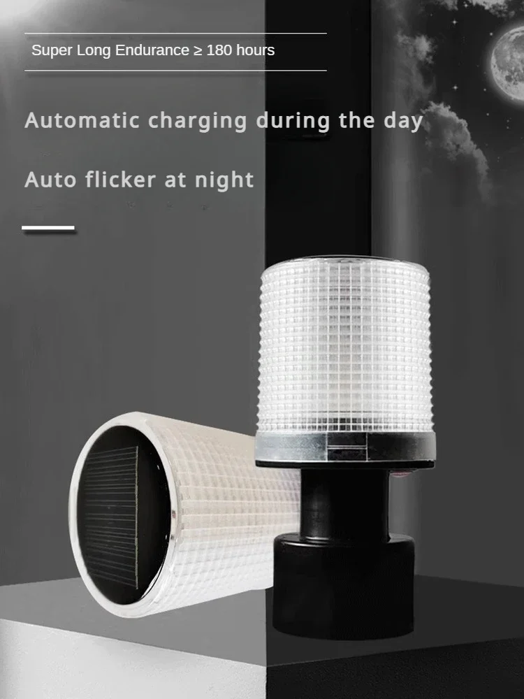 

1 шт., светодиодный предупредительный световой сигнал на солнечной энергии, строительный проблесковый маячок с препятствиями, сигнальная башня, взрывная лампа для рыбацкой лодки