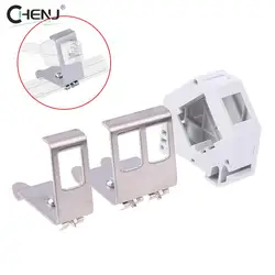 New 1 Port 2 Ports DIN Rail Keystone Adapter For 35mm DIN-Rail Electrical Distribution Box Metal Mounting Keystone Jack Holder