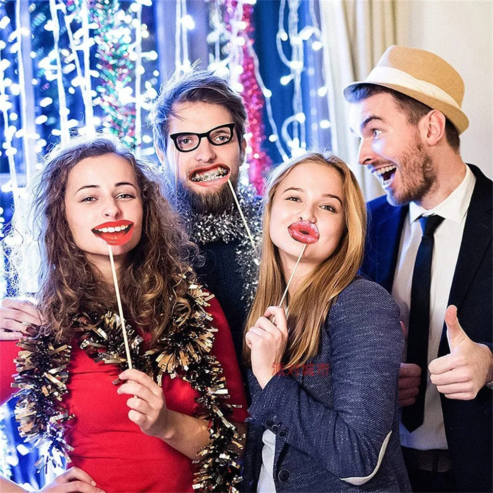 Funny Lip Mouth Photobooth Props Wedding Decoration Funny Lip Photo Booth Birthday Party Decorations Adult Photo Props