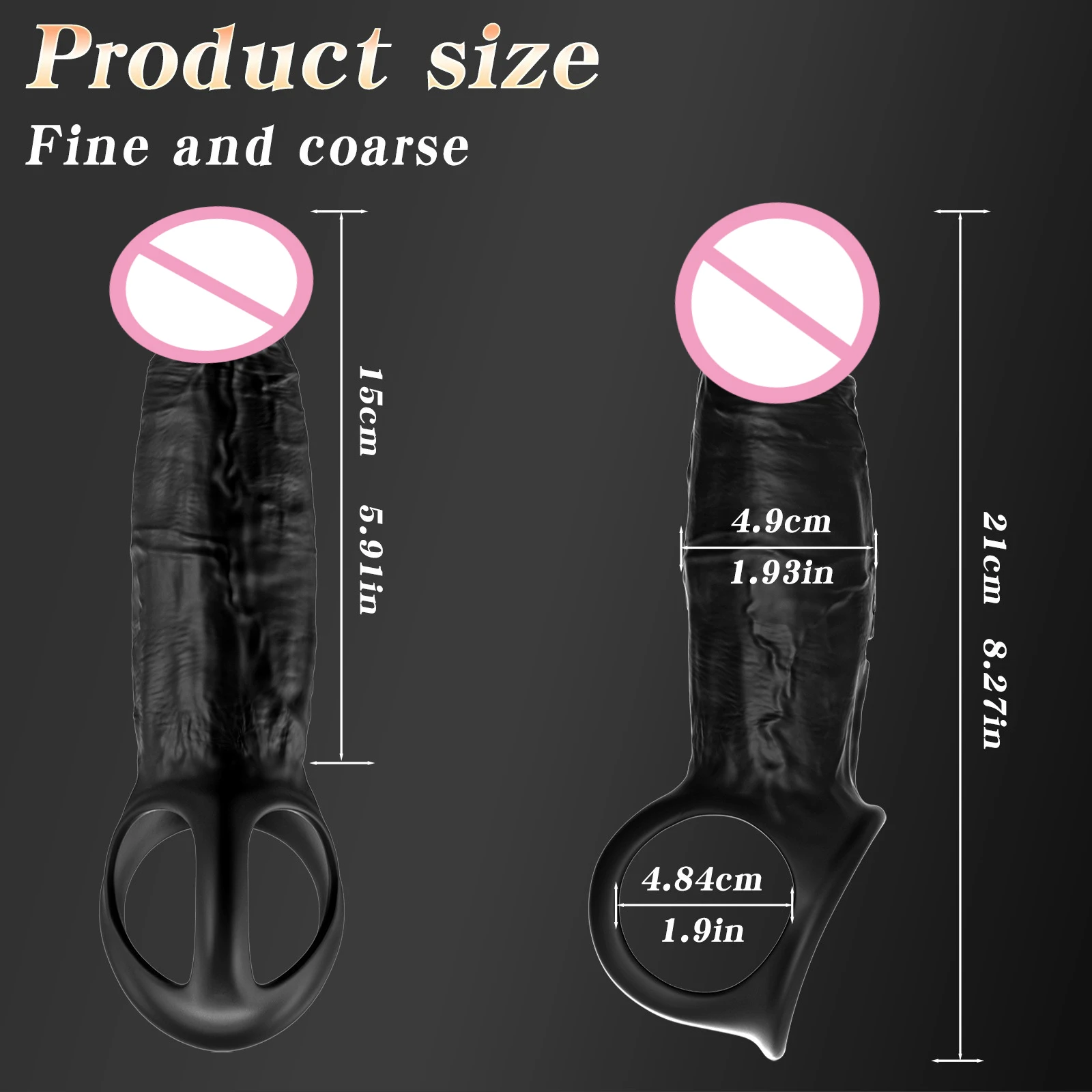 App Gigante Manicotto per l'ingrandimento del pene Manicotto per l'estensione del pene realistico Preservativo riutilizzabile Anello del rubinetto Giocattolo del sesso per gli uomini Ingrandimento del pene