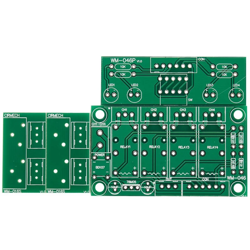 Relay 4-Way Audio Input Signal Selector With DC DC Step-Up Boost-Buck Converter Module(No Terminal)