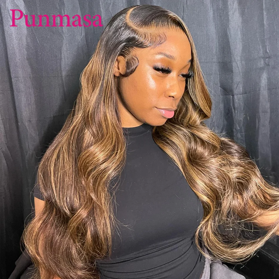 Perruque Lace Front Body Wave Péruvienne Naturelle à Reflets Blond Miel, 5x5, 13x6, 13x4, 4/27, 200%