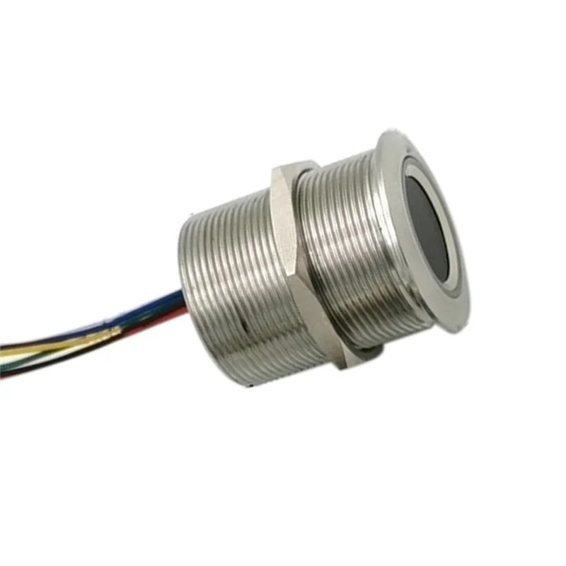 R503 Circular Round RGB Ring Indicator LED Control DC3.3V MX1.0-6Pin Capacitive Fingerprint Module Sensor Scanner, 32Mm