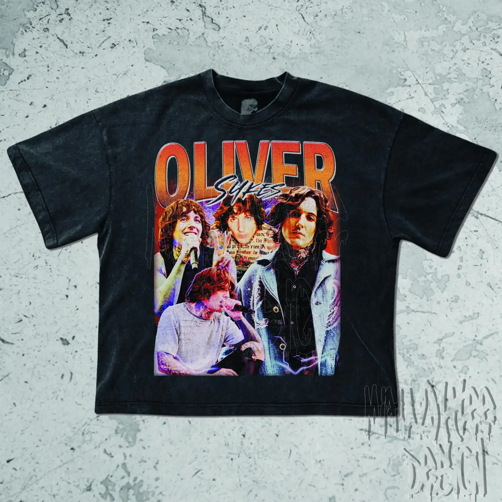 Vintage Oliver Sykes 90s Retro T Shirt Y2K Aesthetic Throwback Concert Tour for Rock Music Fans vintage Washed Soft streetwear