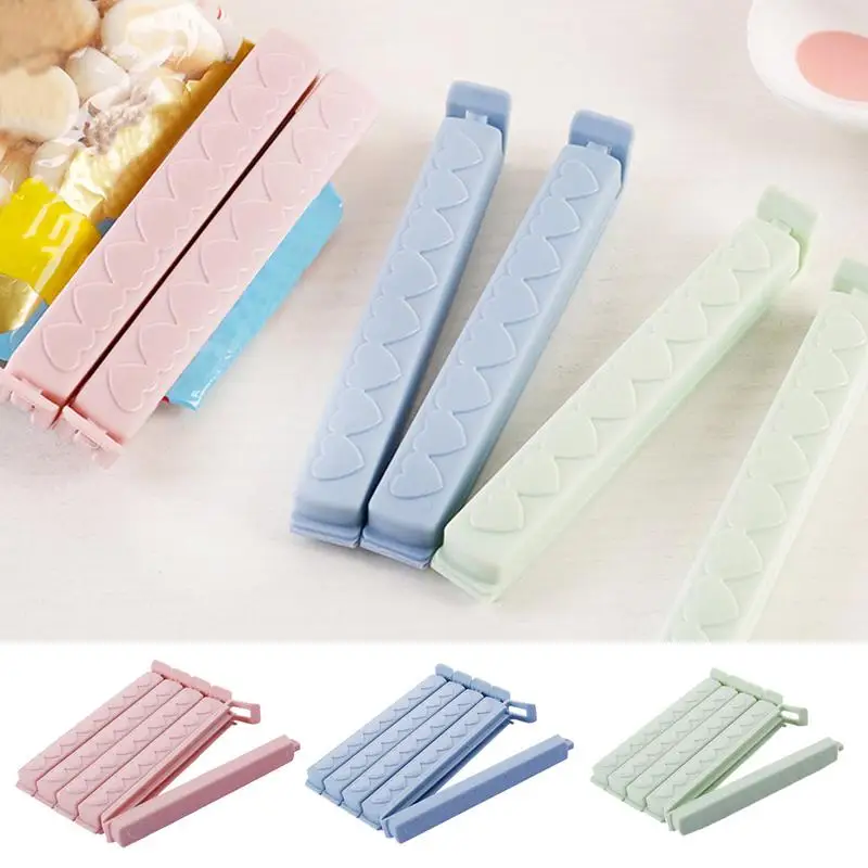 5Pcs/lot Food Bag Clips Portable Food Snack Storage Seal Sealing Bag Clips Sealer Clamp Kitchen Accessories Food Close Clip