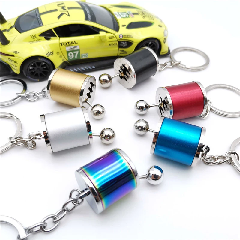 Car Speed Gearbox JDM Keychains Man Manual Transmission Lever Metal Gear Head Key Ring Car Refitting Creative Charms KEYRIING