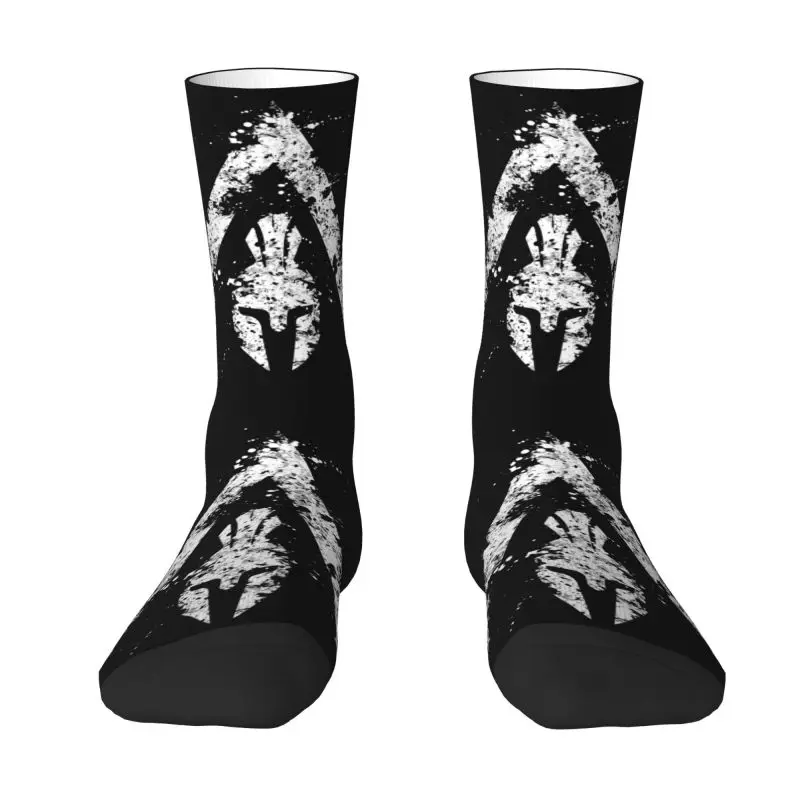 Cute Printing Sparta Spirit Spartan Skull Socks for Women Men Stretchy Summer Autumn Winter Crew Socks