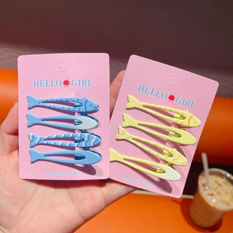 

Милые заколки для волос в форме рыбок, сине-желтые, модные заколки для женщин и девочек, летние, на каждый день, универсальные аксессуары для волос
