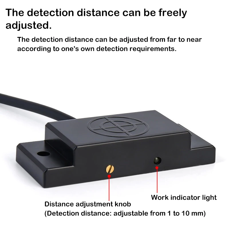 Square capacitive proximity switch, non-metallic electrostatic sensor, glass liquid level sensor, three-wire, 24V