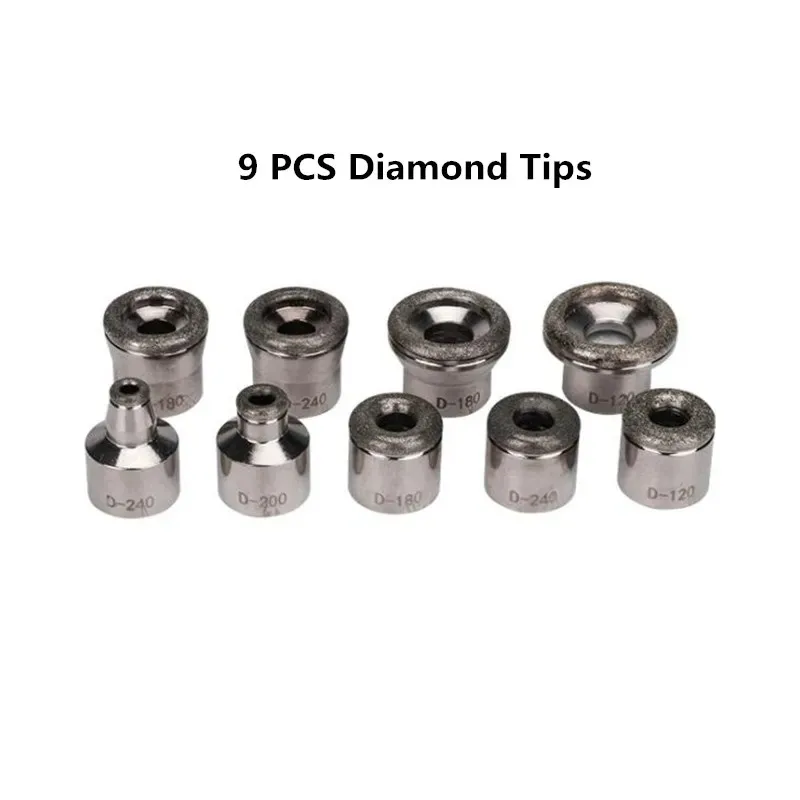 Instrumento portátil de micro escultura em diamante, instrumento de beleza para moagem e rejuvenescimento da pele, sucção, cabeça preta, moagem da pele