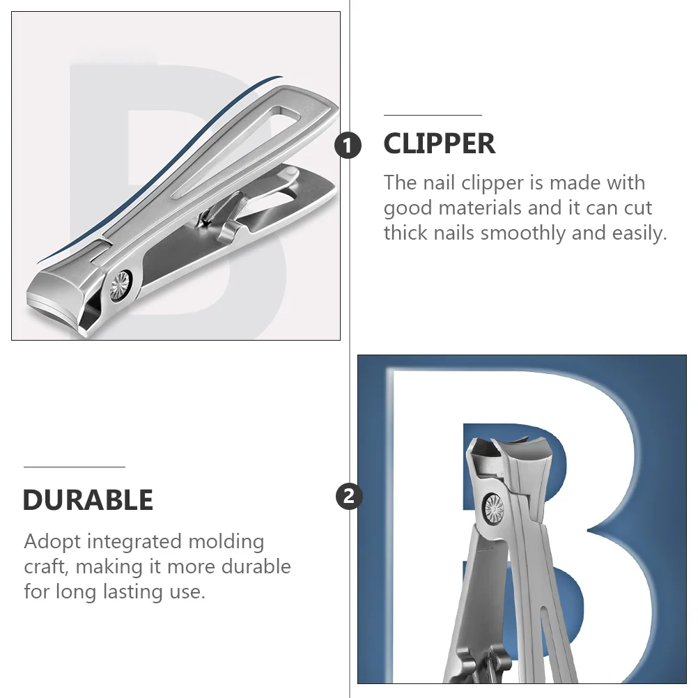 

1Pcs Stainless Steel Nail Cutter Professional Toenail Clipper Smooth Cutting Lightweight Portable Pedicure Tool for Home Use