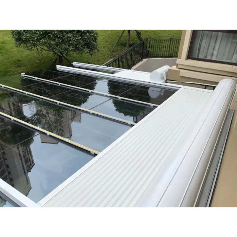 【Hot Sale】Modern Aluminum Alloy Motorized Garden Awning Weatherproof Coating Stylish Sunshade For Outdoor Events Weddings Garden