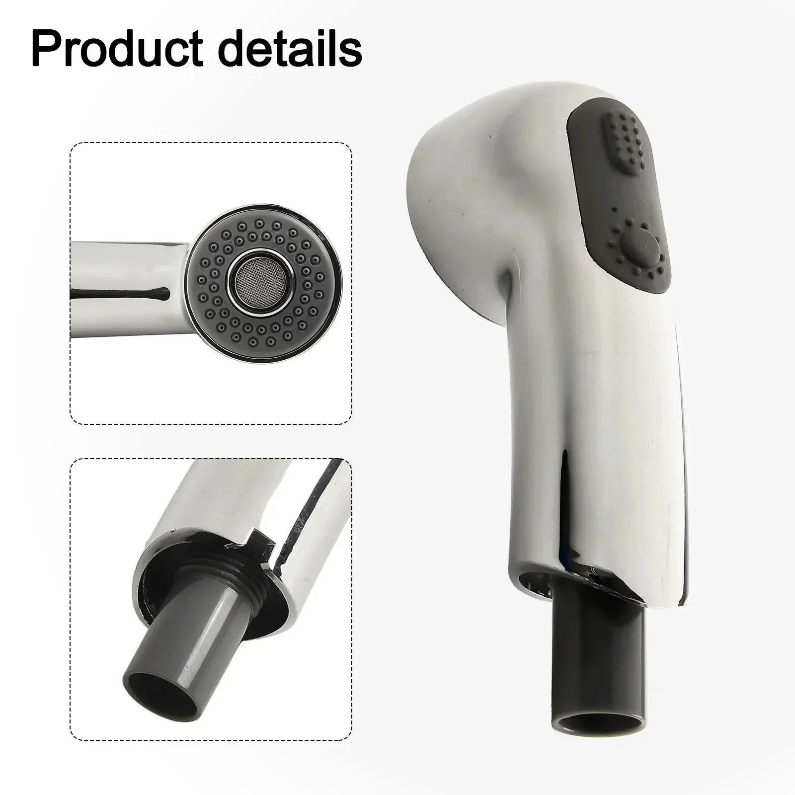 For Zedra For Europlus Chrome Pull Out Spray Nozzle Compatible Replacement for 46298IE0 46312IE0 with Customizable Flow