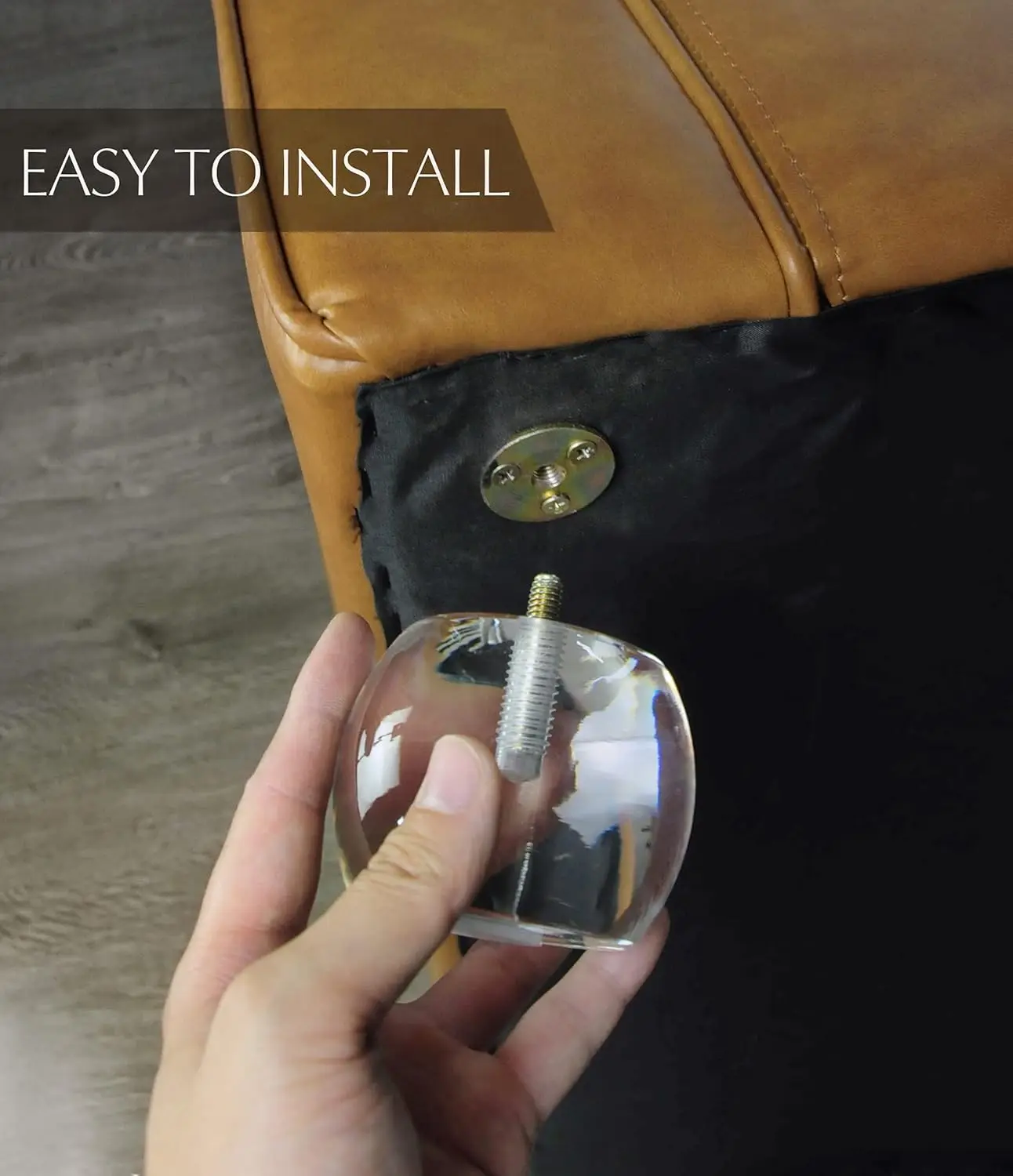 4Pcs Furniture Legs Oblate Transparent Acrylic Sofa Feet, For Replacement Stool Cabinet Bedside Table Furniture Accessories