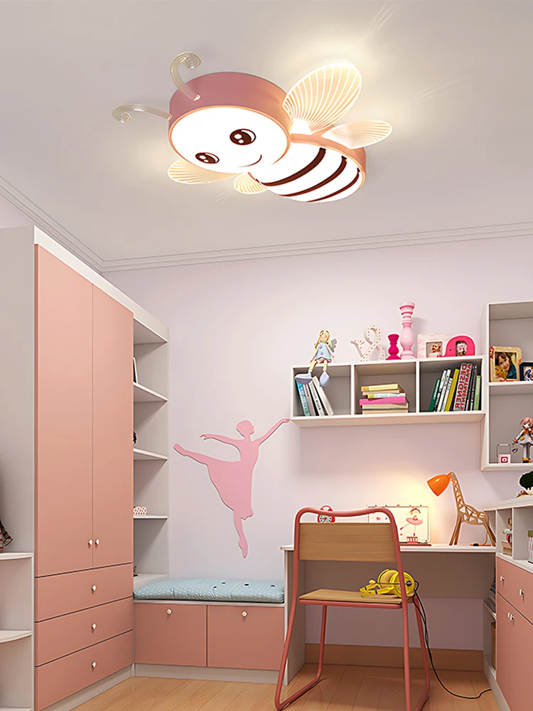 

Children's Room Bee Ceiling Light Princess Room Rainbow Cloud Bedroom Light Simple Modern Cartoon Light Boys And Girls