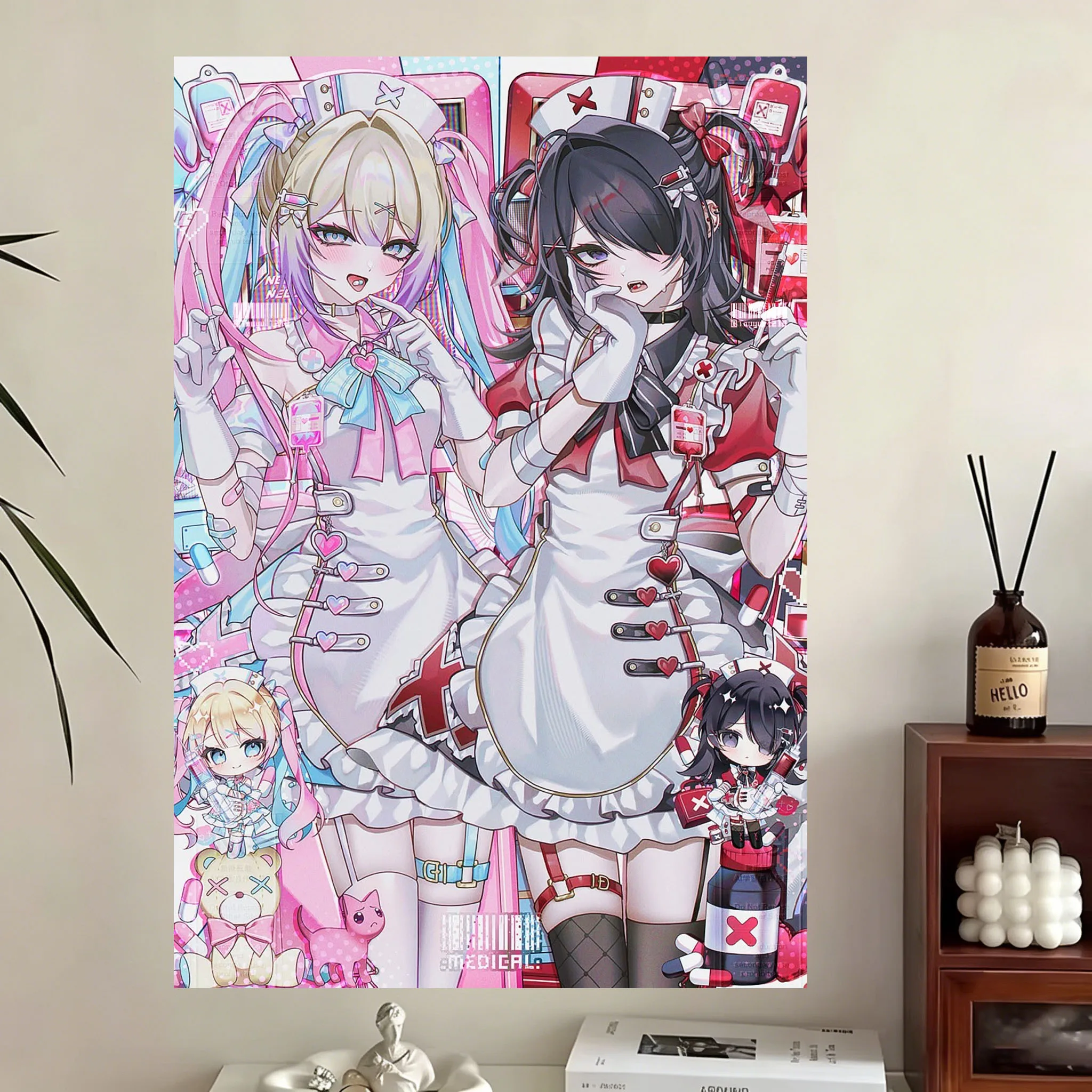 1 Stück Needy Girl Overdose Wandteppich Kangle&Amechan Perfektes Geschenk für Fans Wandbehang für Schlafzimmer Wohnheim Dekoration Anime-Merchandise – Detail 1