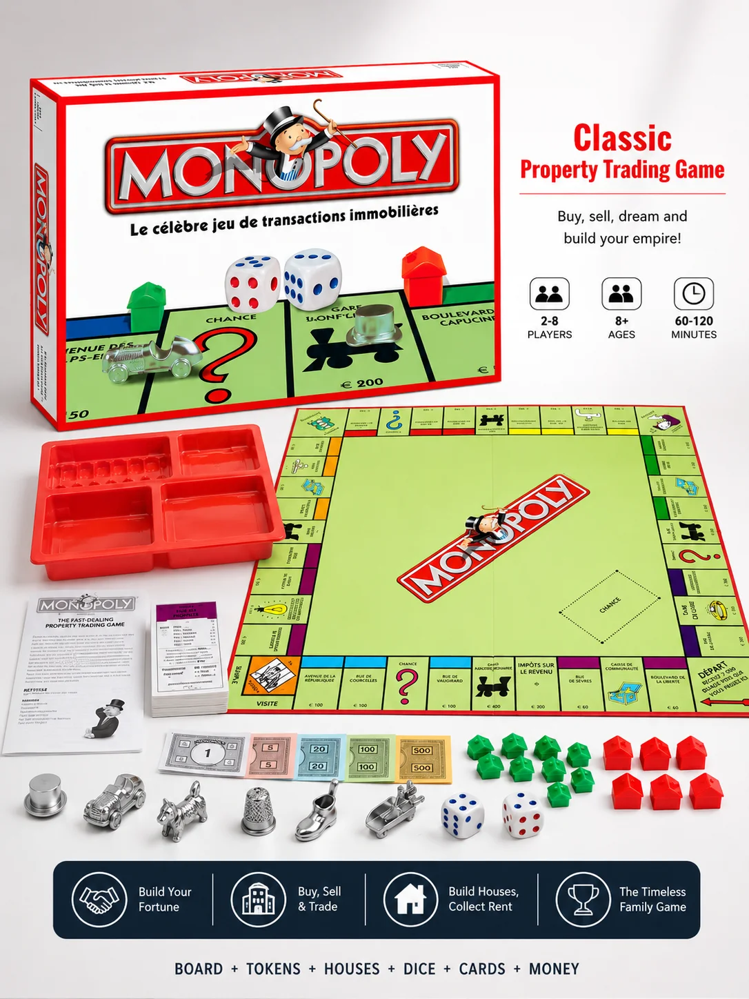 Französisches Monopoly-Brettsp – Board Game Monopoly Bewertung und Preis