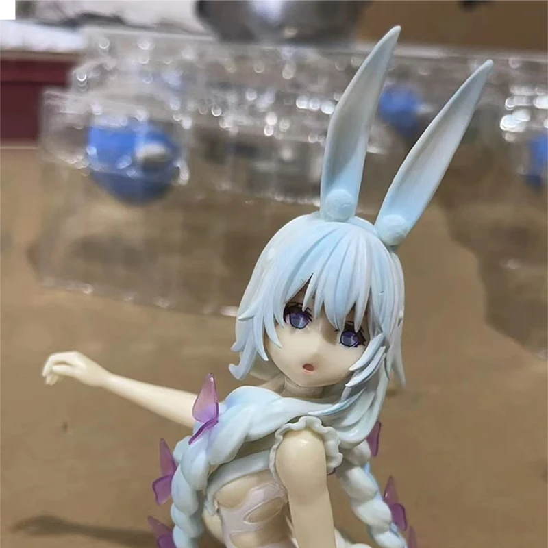 Anime Malicious Bunny Girl Azur Lane Vicious Figure Lazy White Rabbit Action Figures Sitting Ornament Toys PVC Collection Gift