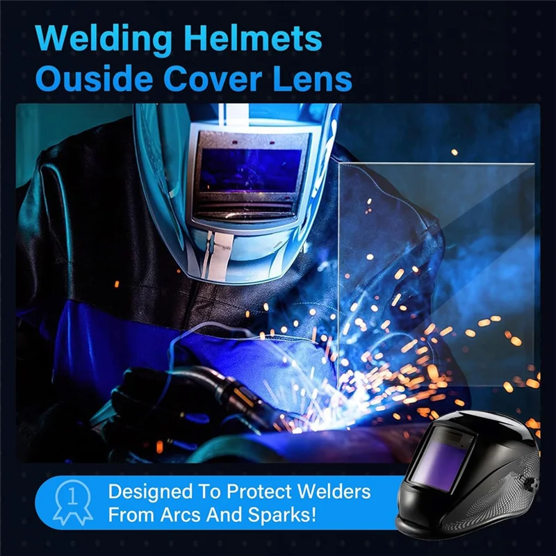 GTBL 6Pcs Welding Helmet Cover Lens For 3350,2450,750S&850S Series,Welding Hood Clear Lens Electric Welder Parts
