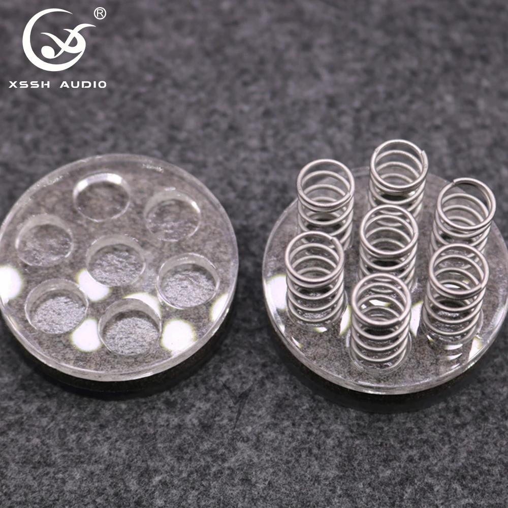 4 XSSH Âm Thanh HIFI Chân Đứng Loa Spike Tặng Kèm 1 Hộp Thép Chắc Chắn Kiểm Âm Sốc Gai Giảm Xóc Lò Xo Miếng Lót