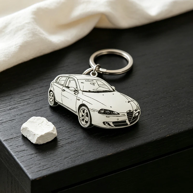 Custom Vehicle Image Keychain Laser Etched Car Motorcycle Photo Ornament Stainless Steel Keepsake Accessory Charm Gift