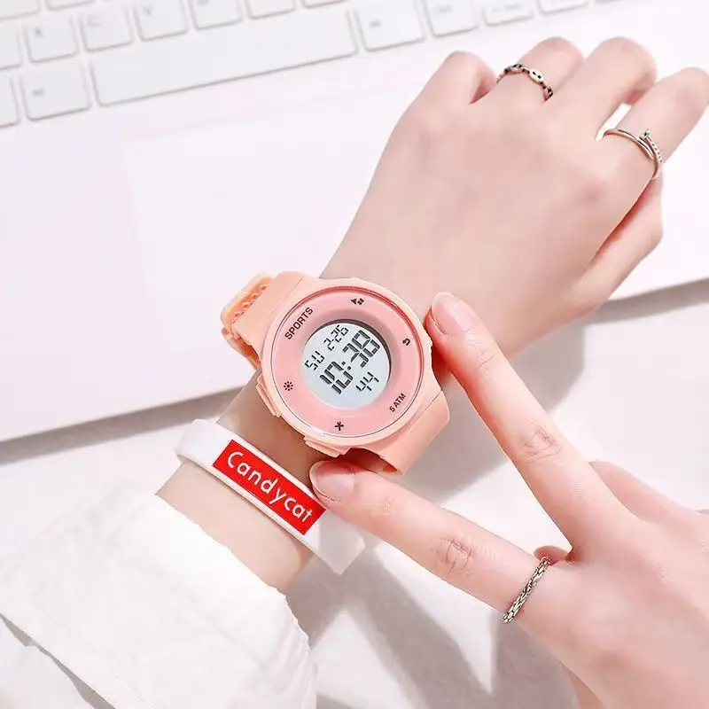 Orologio elettronico luminoso impermeabile da donna Orologi digitali a LED Orologio da polso sportivo rotondo da uomo Orologio militare da esterno reloj mujer