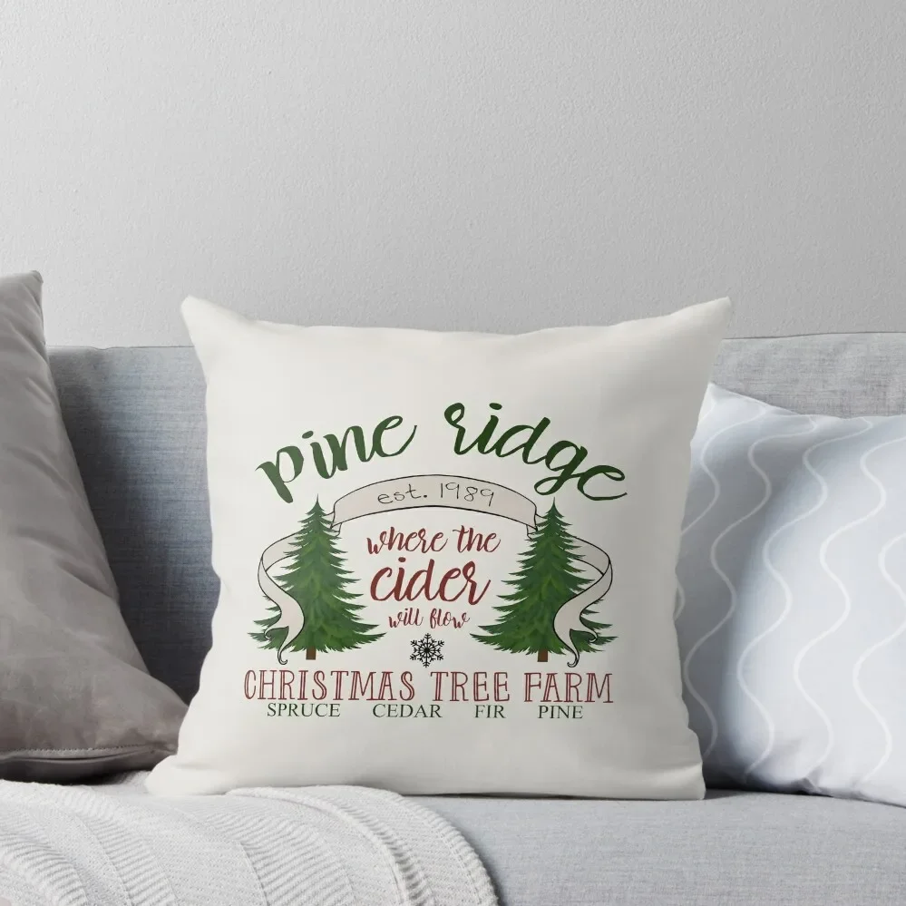 Pine Ridge Christmas Tree Farm Throw Pillow Luxury Pillow Cover christmas decorations 2024 autumn pillowcase Christmas Pillow