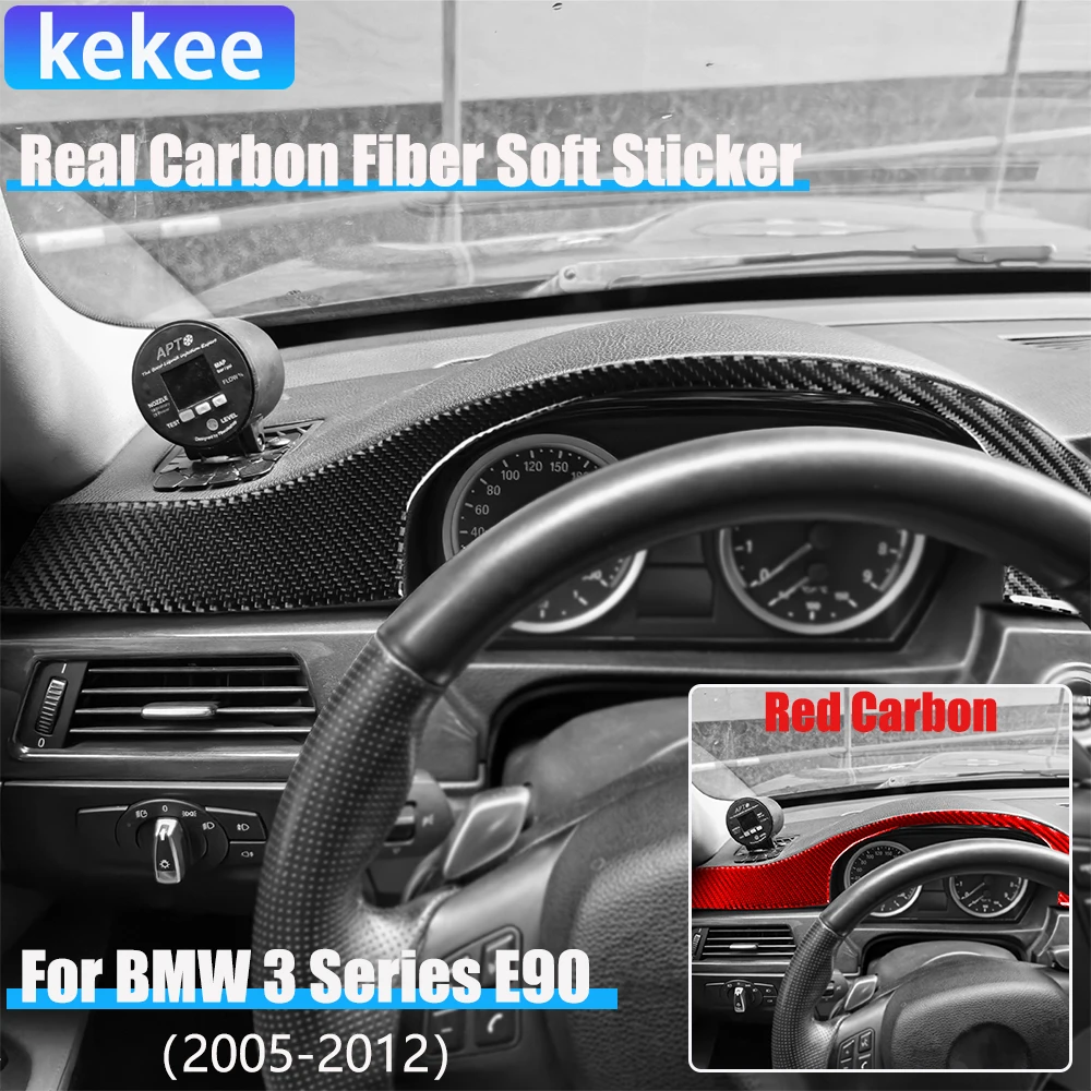 

Real Carbon Fiber Car Accessories Speedometer Panel Cover Sticker For BMW 3 Series E90 2005 2006 2007 2008 2009 2010 2011 2012