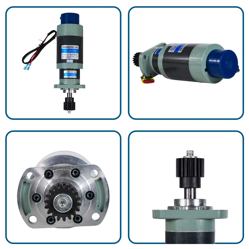 Forklift Steering DC Gear Motor High Torque Low Noise OEM Replacement 24V 36V 48V Electric Power Steering Drive Motor