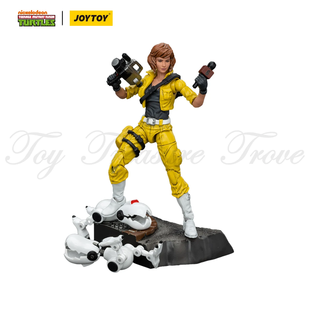 [IN MAGAZZINO] JOYTOY 1/18 Action Figures TMNT Splinter April O'Neil Anime Figure Modello Giocattolo