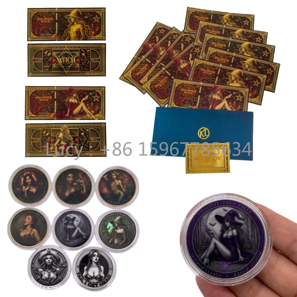 عملة تحدي مزدوجة الجانب بقيمة 100 ألف دولار من The Witch لمجموعات جامعي الساحرة الفريدة