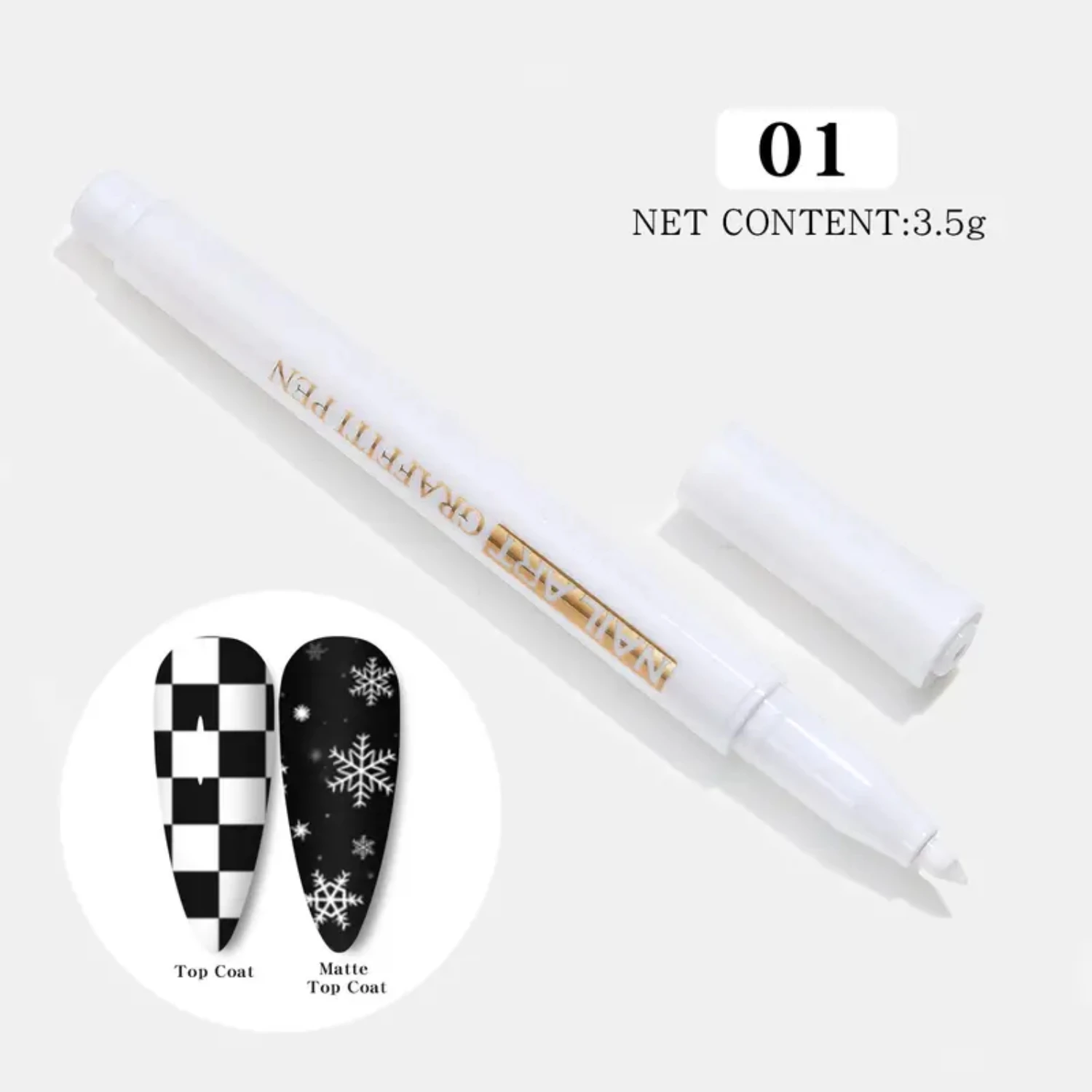 

Gorgeous 3 in 1 Waterproof UV Gel Polish Nail Art Graffiti Pen for Manicure Painting Brush