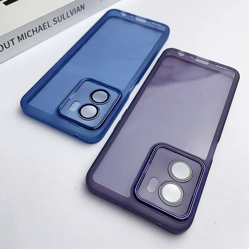 Luxury Lens Film Case for OPPO Realme Narzo 50 5G 360 Camera Protective Soft Silicone Back Cover for Oneplus Nord N300 Clear Bag