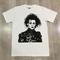 Scissorhands Edward Movie Peripheral Johnny Depp Portrait Oldschool Short Sleeve Men's and Women's Lazy Wind T-Shirt T Shirt
