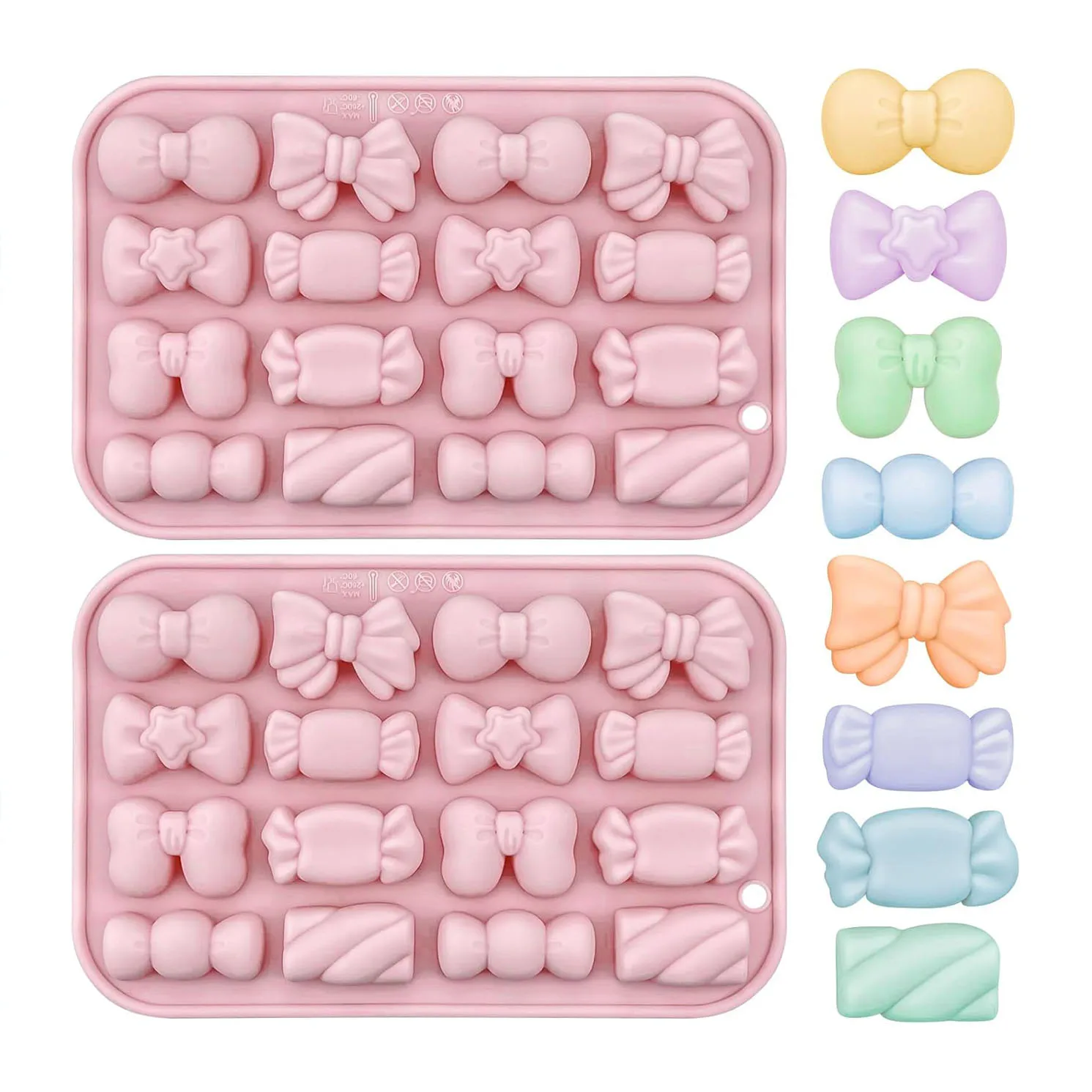 1 Uds. Moldes de silicona con lazo 3D, molde para Fondant, caramelo, Chocolate, molde de resina para magdalenas, Mousse, postre, artesanía de azúcar de goma