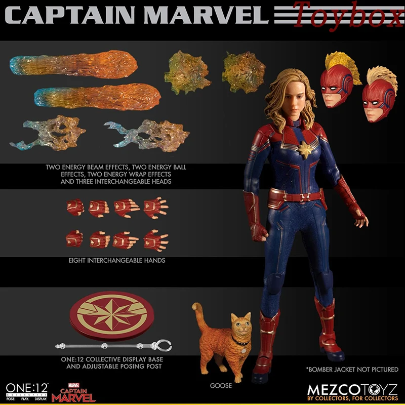 Mezco 1/12 Captain Marvel Female Action Figure Delicate Detail Design Model Toys 6