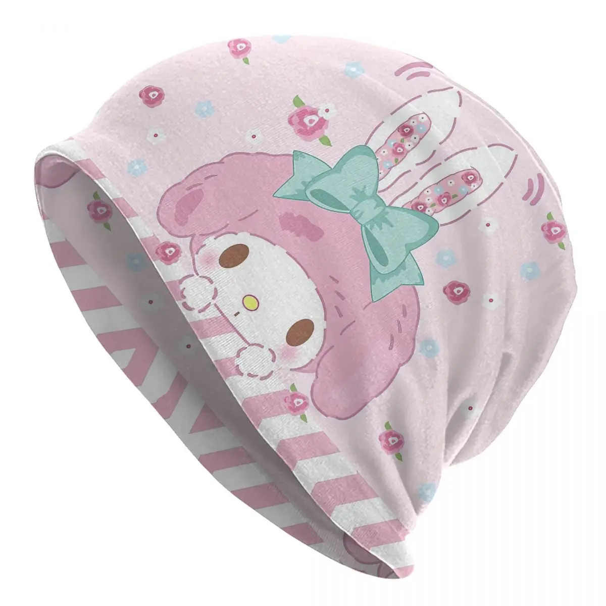 

My Melody, милая шляпа с капюшоном «Hello Kitty», хип-хоп, уличные шапочки Skullies, шапки для мужчин и женщин, весенние шапки с повязкой на голову