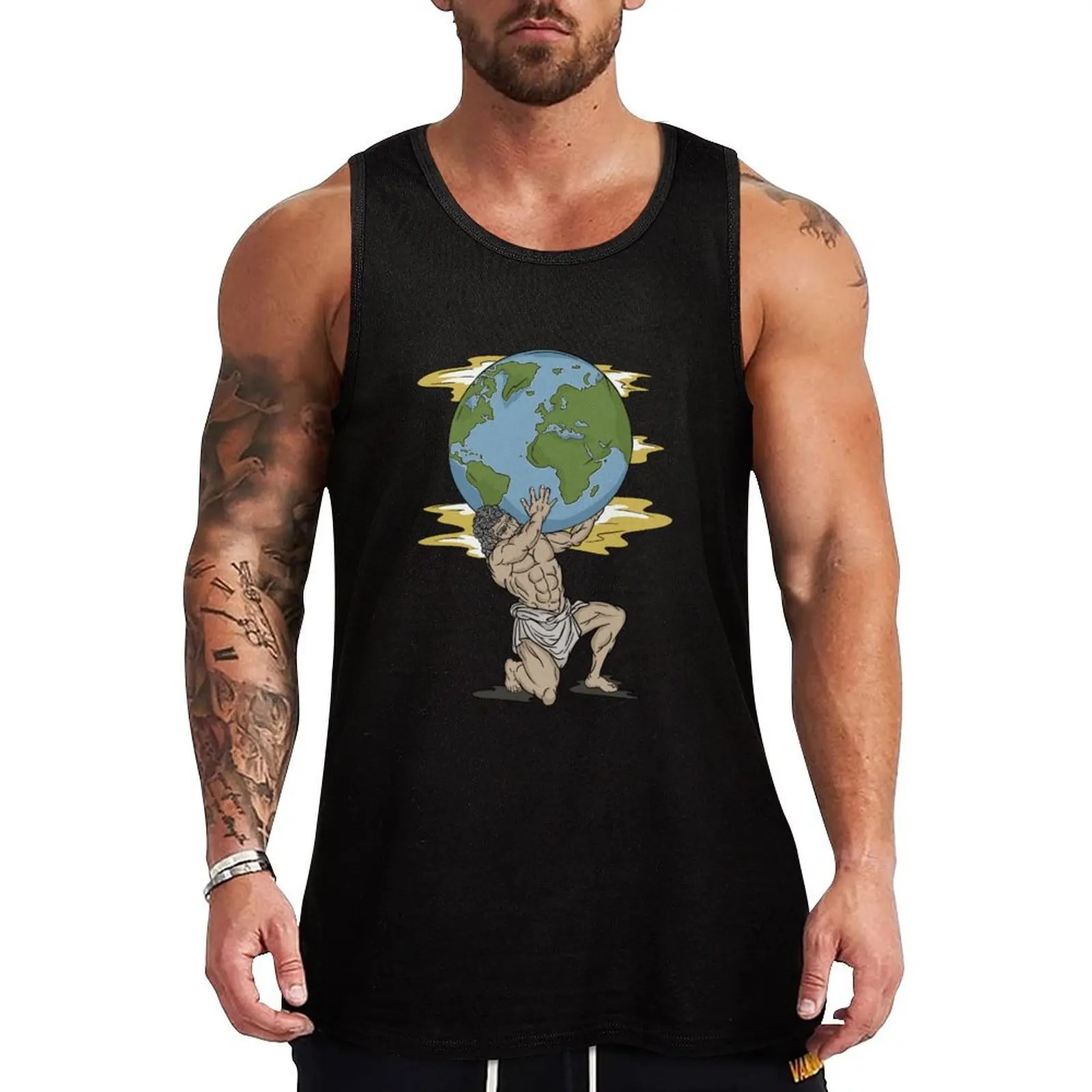 

Atlas Tank Top t-shirt Men's Fitness men clothing T-shirt Men's gym