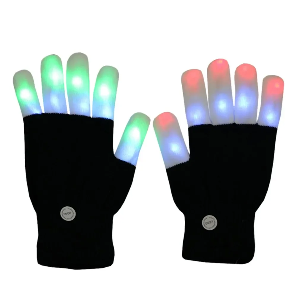 1pair LED Glowing Flashing Gloves Drop Shipping
