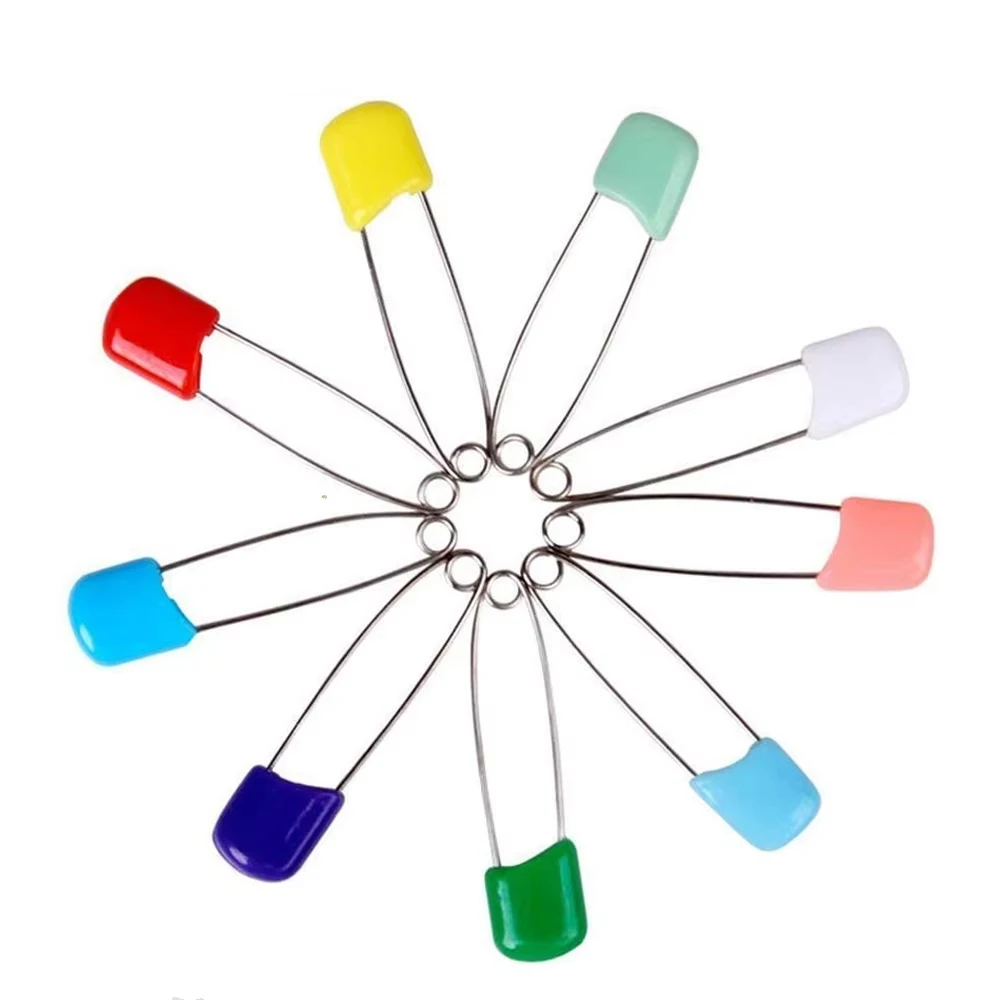 10/20 قطعة دبابيس أمان رأس بلاستيكية دبابيس إبرة ملونة الحفاض قفل بروش أبازيم DIY بها بنفسك إبرة لوازم الخياطة