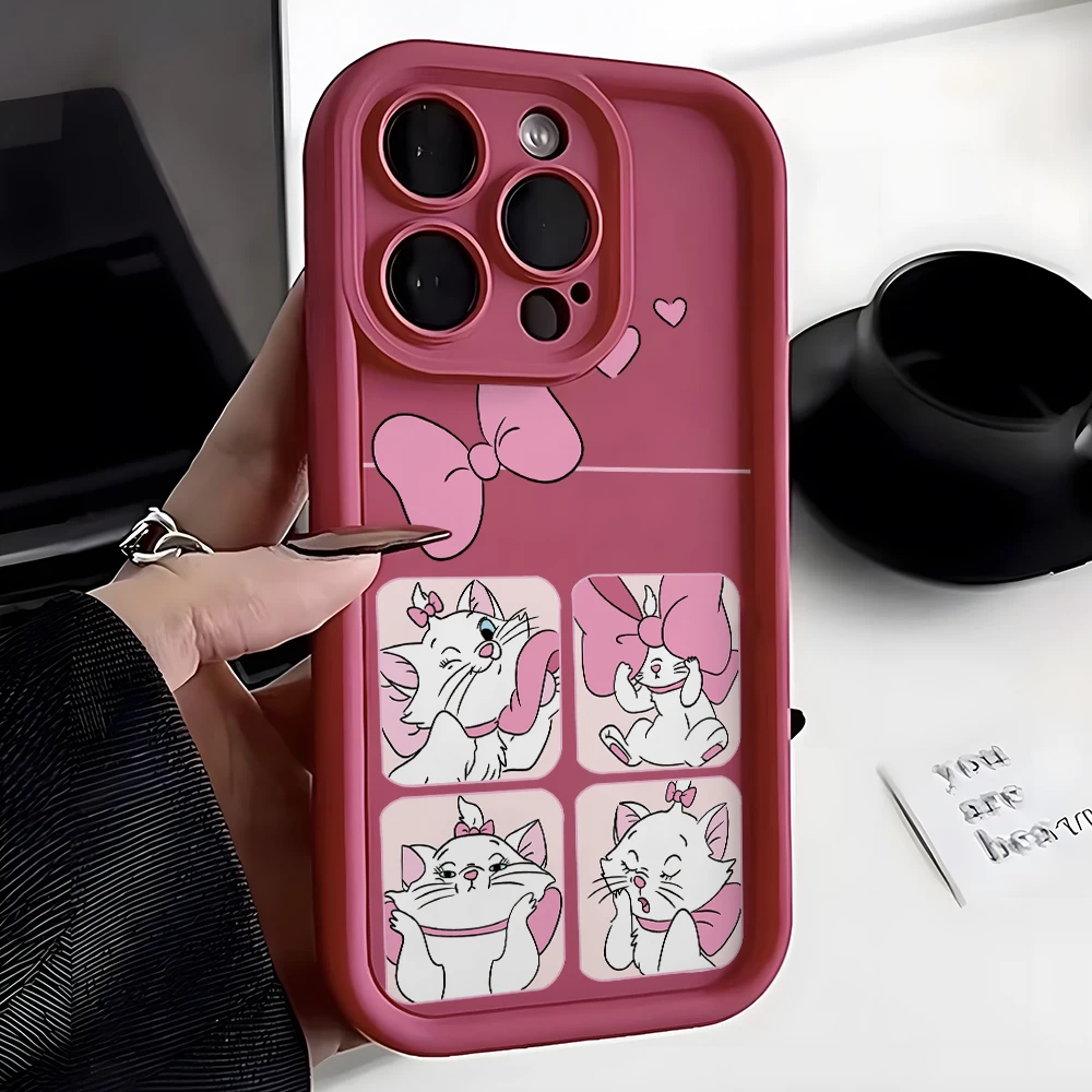 

Disney Marie Cat Phone Case for Xiaomi Redmi Note 13 12 12S 11 11S 10 9 8 Pro Plus A3 13C 12C 10C 9C 4G 5G Ladder Lens Cover