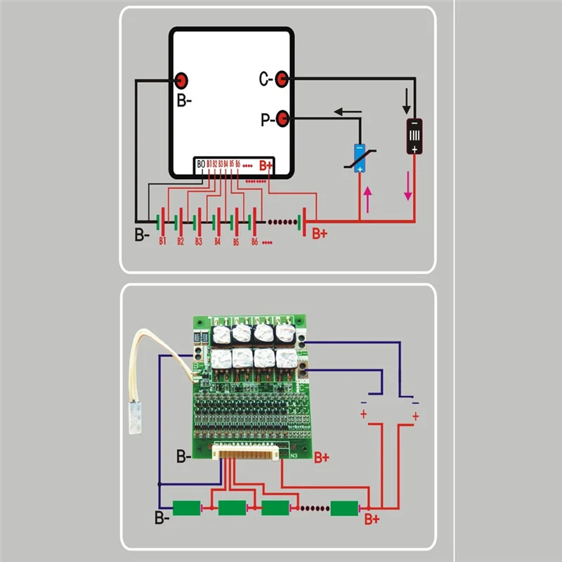 แผงวงจรแบตเตอรี่60A 13S 48V แผงวงจรอีควอไลเซอร์แผงวงจรอิเล็กทรอนิกส์