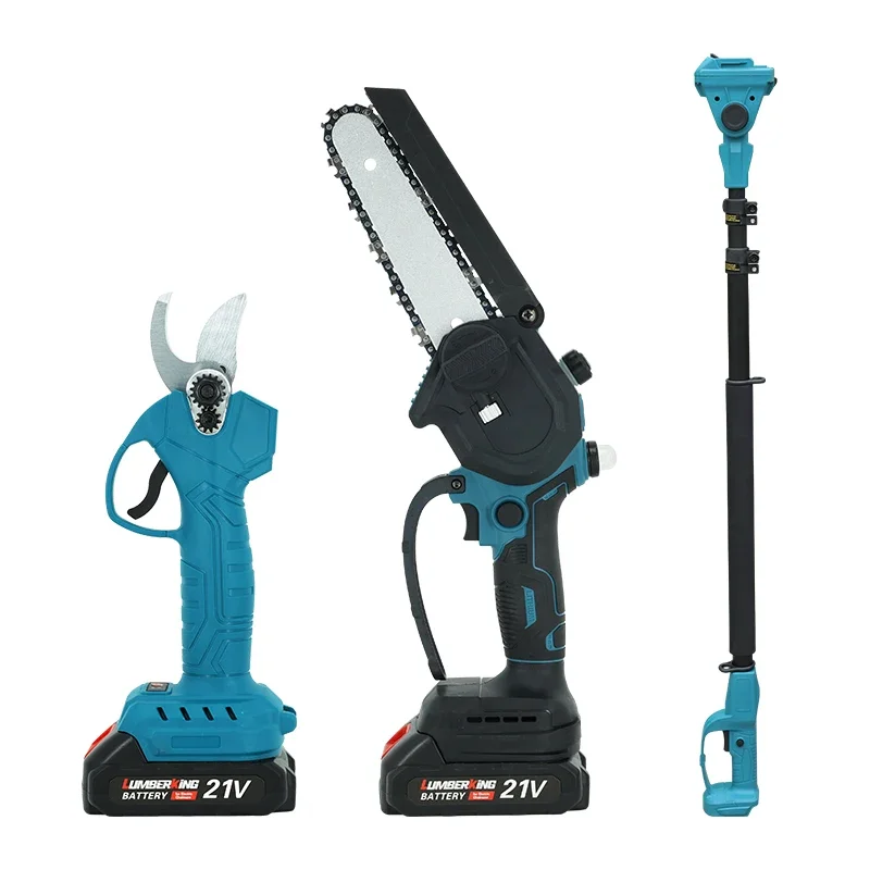 Gardeners DIY 21V Lithium Battery Pruning Saw Tree Telescope Long Pole Garden Pruner Chainsaw